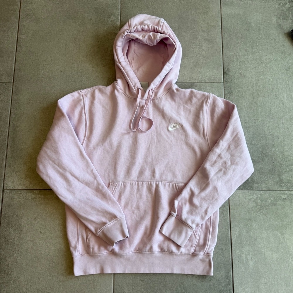 Nike Sportswear Club Fleece Pullover Hoodie Light Pink Mens Small BV2654-663